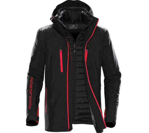 Men's Stormtech 3-in-1 Jacket - Black/Red - Medium